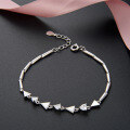 wholesale S925 Silver Korean and Japanese Minimalist Style Zircon Bracelet, Fashionable and Elegant Women's Trendy Chain Accessory-0-5