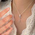 wholesale S925 Sterling Silver Chalcedony Gourd Pendant Necklace for Women, New Chinese Minimalist Fashion Collarbone Chain, New Collection Trendy-0-3