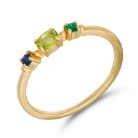 wholesale Wholesale from source manufacturers for daily wear in Sterling Silver-Peridot Blue Nano Green Nano Ring No. 5