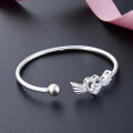 wholesale S990 Silver Korean Creative and Unique Sterling Silver Bracelet Accessory with Zircon, Fashionable Women's Trendy Jewelry for Dropshipping-0-3