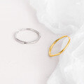wholesale S925 Sterling Silver European and American Style Minimalist Irregular Surface Thin Ring for Women, Small Niche Aloof Fashion, Goddess Festival Gift-0-3