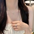 wholesale S925 Sterling Silver Exquisite Age-Defying Heart Pendant Single High-Carbon Diamond Necklace, Versatile High-End Minimalist Jewelry Women's Collarbone Chain-0-4