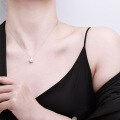Sterling Silver S925 Simple Pearl Necklace for Women-0-2