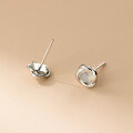 wholesale 925 Sterling Silver Fresh and Sweet Ins-style Niche Design Personality Jade Flower Stud Earrings M06609-0-4