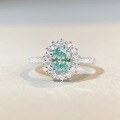 wholesale 925 Sterling Silver Moissanite Ring Women 1 Carat Classic Style Solitaire Pariba Color Moissanite Ring-0-3