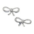 wholesale S925 Sterling Silver Bow Earrings for Women, Minimalist and Petite French-inspired Chic Ear Accessories-0-4