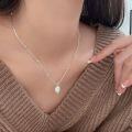 wholesale S925 Sterling Silver Natural Baroque Pearl Necklace for Women, Korean Spring and Summer New Simple Minimalist Style Choker-0-4
