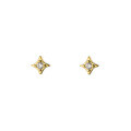 wholesale 925 Silver Summer Korean-style Diamond-inlaid Four-point Star Earrings, Simple and Stylish Geometric Earrings for Women M02623-0-4