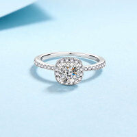 wholesale Pt950 plated 925 sterling silver D-color moissanite ring for women, minimalist luxury square box finger ring, live streaming bestseller for wholesale-6*6 fat square No. 16