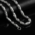 wholesale 925 silver men's olive necklace Korean style thick chain collarbone necklace silver electroplated white gold jewelry silver accessory wholesale-0-2