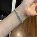 S925 Silver Full-Drill Eyelet Bracelet, Women's Fashion Minimalist Gift-0-0