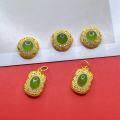 wholesale S925 silver gold-plated antique silver jade matching DIY bracelet necklace pendant handmade original silver jewelry best-selling-0-0