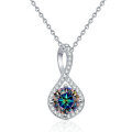 S925 Silver Moissanite Infinity Pendant Necklace-0-7