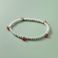 wholesale S925 Silver Small Cherry Light Bead Bracelet Korean Style Sweet and Fresh Temperament Women's Accessory S5229-0-3