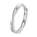 wholesale S925 Sterling Silver Original Design High-end Couple Rings Adjustable Plain Band Rings Valentine's Day Gift-0-97