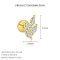wholesale S925 Sterling Silver Cross-border Small Bee Earrings, Women's Fashion Marquise Zircon Flower Ear Stud Set Wholesale-0-6
