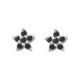 wholesale S925 Sterling Silver Plum Blossom Stud Earrings Sweet and Delicate Ins Style Petal Diamond Inlaid Earrings Women Cross-Border Wholesale-0-8