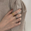 wholesale S925 Sterling Silver Korean Dongdaemun Multi-Layer Twisted Crossover Open Ring Women's Minimalist-0-3