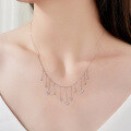 wholesale S925 Sterling Silver Light Luxury Tassel Butterfly Necklace for Women, Small and Unique, High-End Fashion, Elegant and Glamorous, Chanel-Style Collarbone Chain-0-3