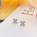 wholesale S925 Sterling Silver Fashion Minimalist Full Diamond Cross Stud Earrings, Niche Design for Daily Commute and Versatile Style, Ideal Gift for Best Friend-0-0
