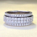 wholesale S925 Silver Zhuofan New Rotating Round Diamond Sliding Ring, Luxurious and Versatile-0-0