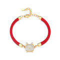 wholesale S925 Sterling Silver Chaozheng Zodiac Birth Year Hetian Jade Auspicious Cute Dragon Red String Bracelet New Chinese Style National Trend-0-5