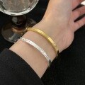 wholesale S925 Sterling Silver Blasting Flash Diamond Bracelet for Women, New Chinese Style Minimalist Fashion Trendy Accessories Versatile High-End Feel-0-3