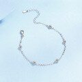 wholesale Pt950 plated S925 sterling silver women's full moissanite minimalist elegant bracelet, ready to ship for wholesale gifting-0-2