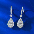 wholesale 925 Silver MuJing Jewelry European and American New Style 6*9 Teardrop Earrings Fashion Elegant Earrings for Banquet and Evening Gown Matching-0-2