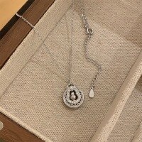 wholesale S925 Sterling Silver Rotating Gourd Pendant Necklace, New Chinese Style, Unique and Niche, Light Luxury Sweater Collarbone Chain-Platinum 925 silver