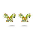 wholesale S925 silver plated with 14k gold summer fresh style fluttering butterfly earrings-0-4