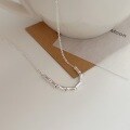 wholesale S925 Sterling Silver Bamboo Knot Necklace for Women, Korean Minimalist Design, Luxury Versatile Elegant Collarbone Chain-0-3
