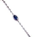 wholesale S925 Sterling Silver Red Elk All-Over Blue Sapphire Marquise Stone Ins-Style Bracelet, Personalized and Delicate, Chic and Fashionable for Daily Women's Wear-0-4