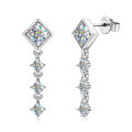 S925 Sterling Silver D-color Moissanite Bow Earrings-0-46
