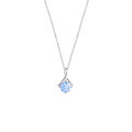 S925 Silver 1-Carat Moissanite Necklace with Plum Blossom Cut-0-3