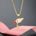 wholesale 925 Sterling Silver Cartoon Enamel Drip Magic Girl Sakura Bird Head Key Necklace for Women, Amazon Cross-Border Best Seller-0-0