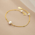 wholesale S925 silver spacer bead pearl bracelet Korean-style simple and fresh summer hand accessory batch S4862-0-2