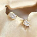18K Gold Plated Moissanite Customizable Stackable Ear Climber Earrings-0-0