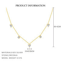 wholesale S925 Sterling Silver Petal Minimalist Zircon Earrings For Women, Fashionable And Versatile-A4133-Gold 925 Silver