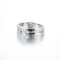 Sterling Silver 1ct Moissanite Couple's Ring Proposal Birthday Gift-0-3