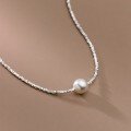 wholesale S925 silver necklace with triangular and quadrangular irregularly cut Swarovski crystals, high-end irregular cutting collarbone chain D9863-0-5