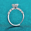 Titanium Silver Moissanite Ring, Japanese-Inspired Minimalist Luxury Design, Wholesale Supplier-0-1