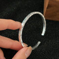 wholesale S925 Sterling Silver Crushed Ice Scrolling Grass Pattern Bracelet for Women, CNC Crafted Minimalist Fashion Niche Versatile Hand Accessory-0-6