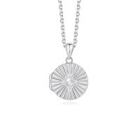 wholesale 925 Sterling Silver Wholesale: Opal Locket Pendant, Pearl Necklace, Minimalist European Style-A2825-White Gold Bread Beads 925 Silver