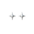 wholesale Sterling Silver S925 Four-pointed Star Earrings For Women, Ins Niche Design, Commuter-friendly, Personalized And Versatile, Minimalist Polished Star Stud Earrings-0-0