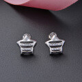 wholesale S925 Sterling Silver Plated with Zirconia Star Earrings for Women, Minimalist and Fresh Style-0-1