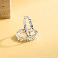 wholesale S925 Sterling Silver Full Star Couple Rings, Light Luxury High-End Sparkling Adjustable Open Finger Rings-0-2