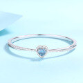wholesale Pt950 gold-plated 925 sterling silver moissanite heart bracelet for women, fresh and sweet style, available for wholesale-0-6