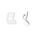 wholesale S925 Sterling Silver Minimalist Classical Music Note Small Cute Stud Earrings for Women-0-4