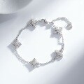 24K Gold-Plated Vajra Five-Flower Bracelet with Full Diamond Inlay-0-1